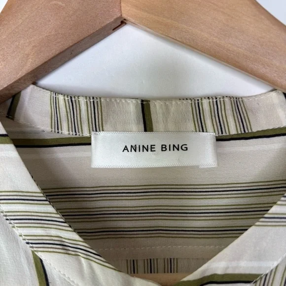 ANINE BING Stripes 100% Silk Blouse size XS - Picture 3 of 9